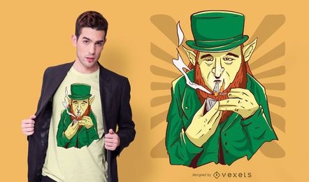 Marijuana Leprechaun T-shirt Design