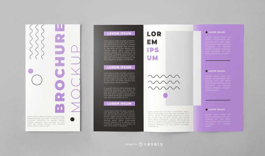 Triptych Modern Brochure Mockup Triptych Modern Brochure Mockup