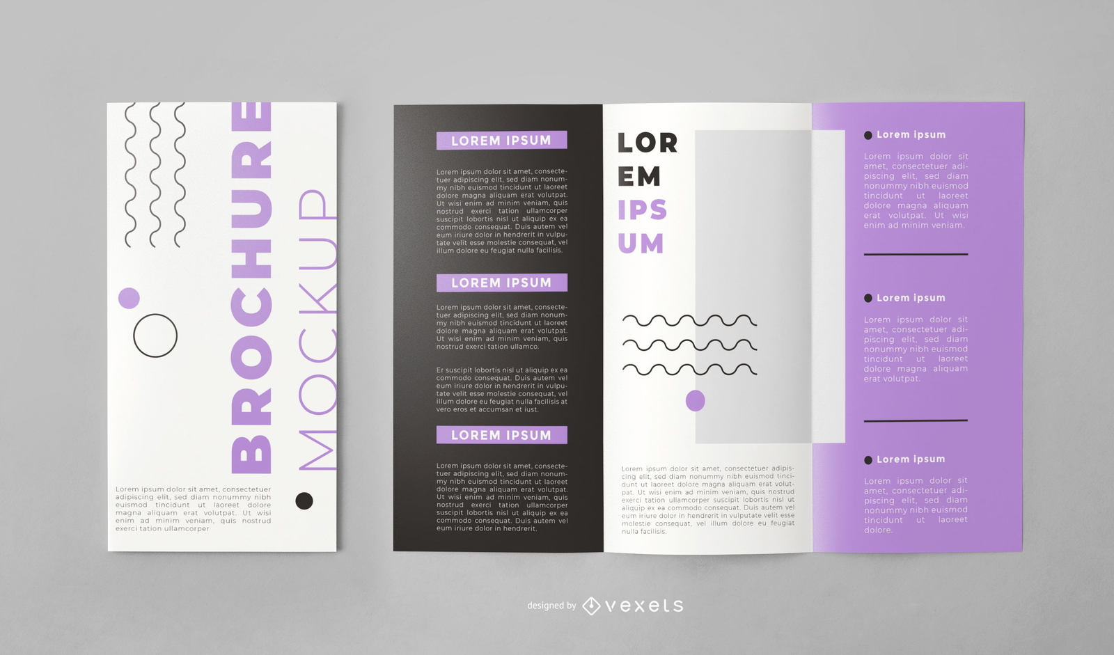 Triptych Modern Brochure Mockup