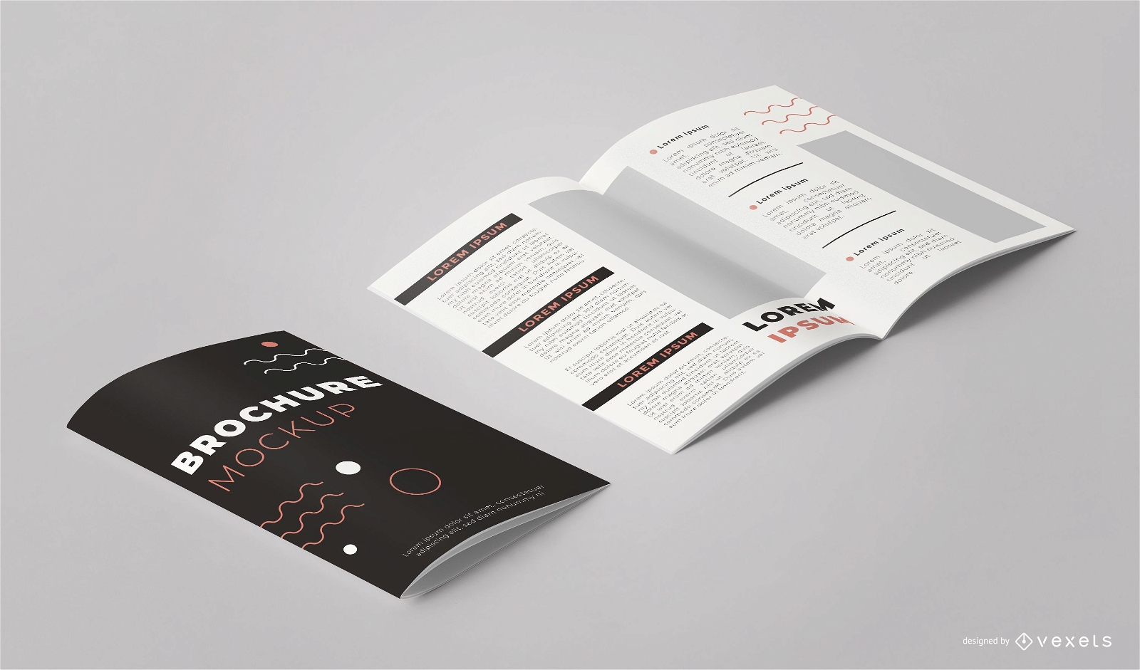 Pacote de Design de Brochura - Modelo com Vista em Ângulo