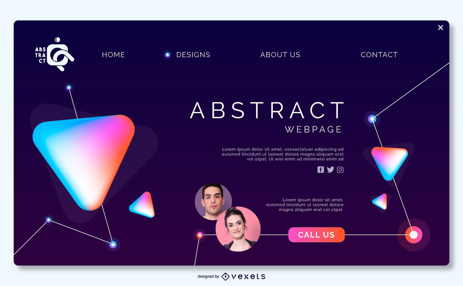 Landing page abstract template