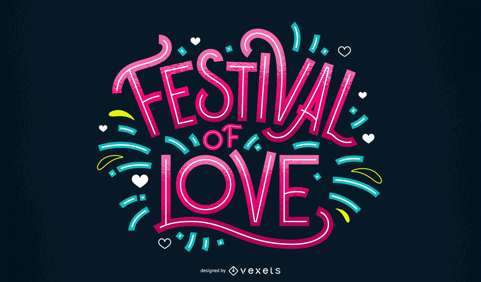 Holi Liebe Festival Schriftzug Design