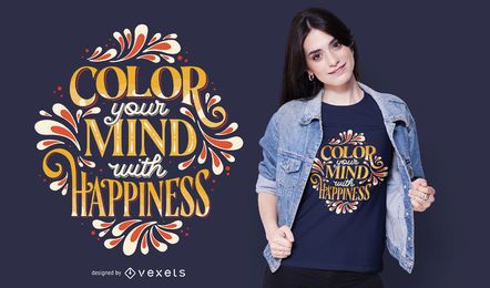 Colorea tu diseño de camiseta mental Colorea tu diseño de camiseta mental