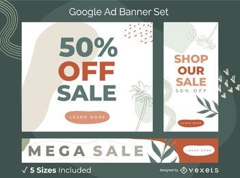 Abstract nature ad banner set