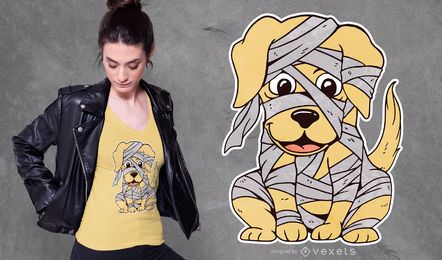 Diseño de camiseta de perro momia Diseño de camiseta de perro momia