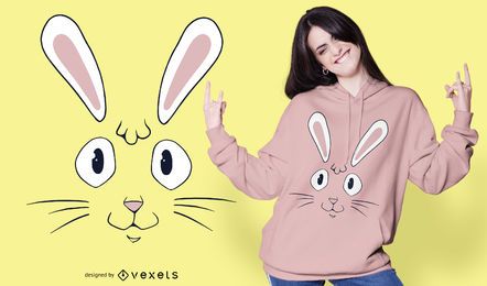 Rabbit face t-shirt design Rabbit face t-shirt design