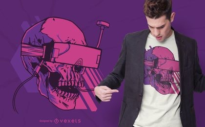 Diseño de camiseta skull fpv