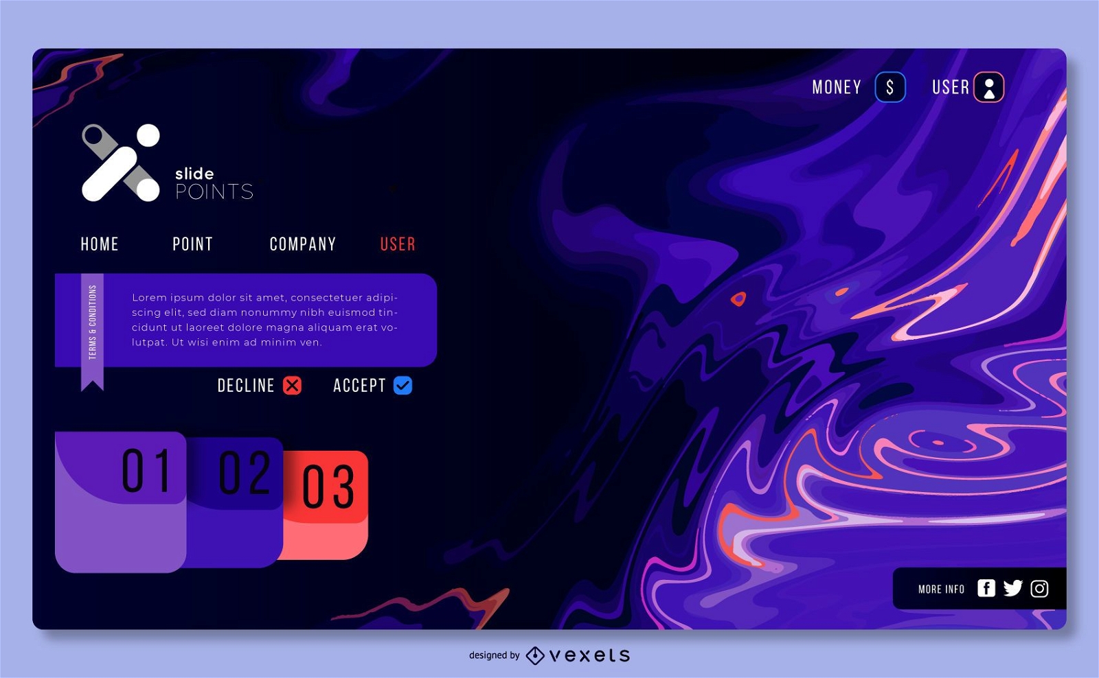 Abstract Design Web Landing Page