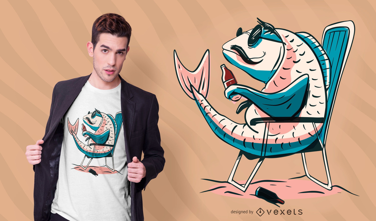 Karpfenfischbier-T-Shirt Design