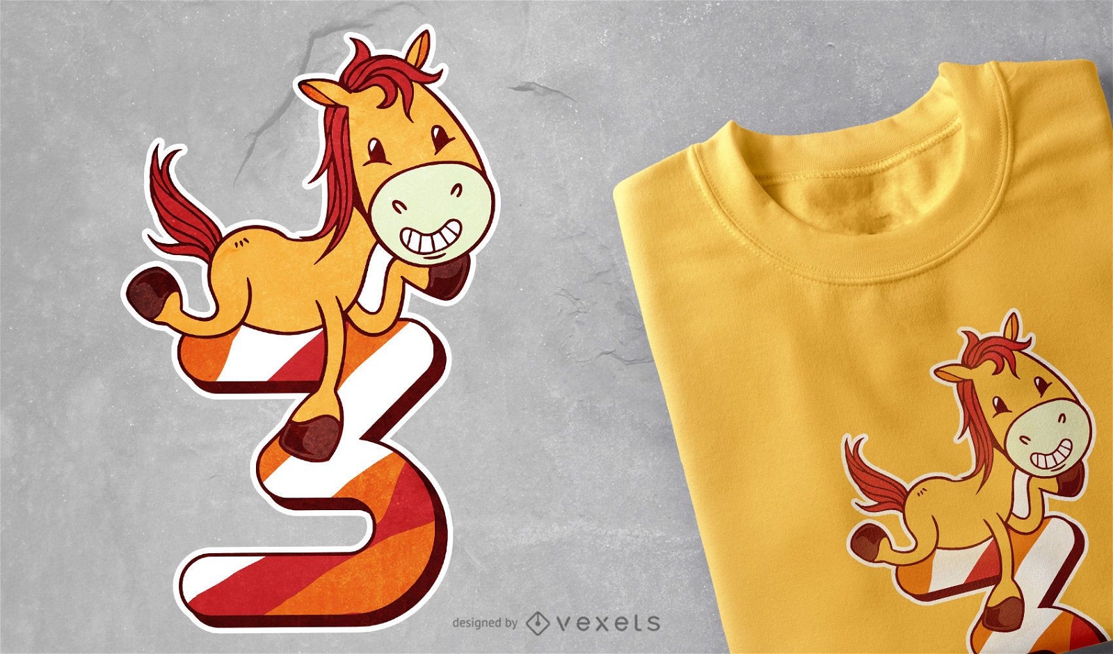 Horse birthday t-shirt design