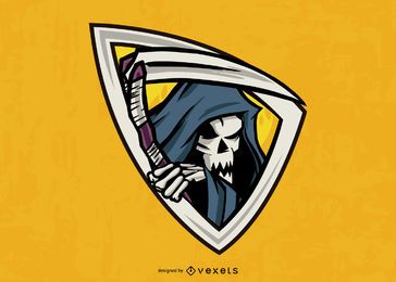 Ilustración del emblema de la Parca Ilustración del emblema de la Parca