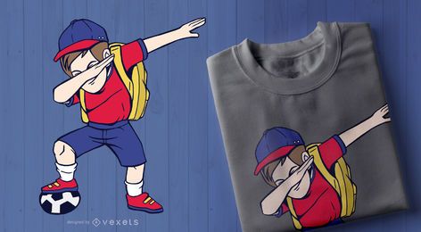 Soccer Kid Dabbing T-shirt Design Soccer Kid Dabbing T-shirt Design