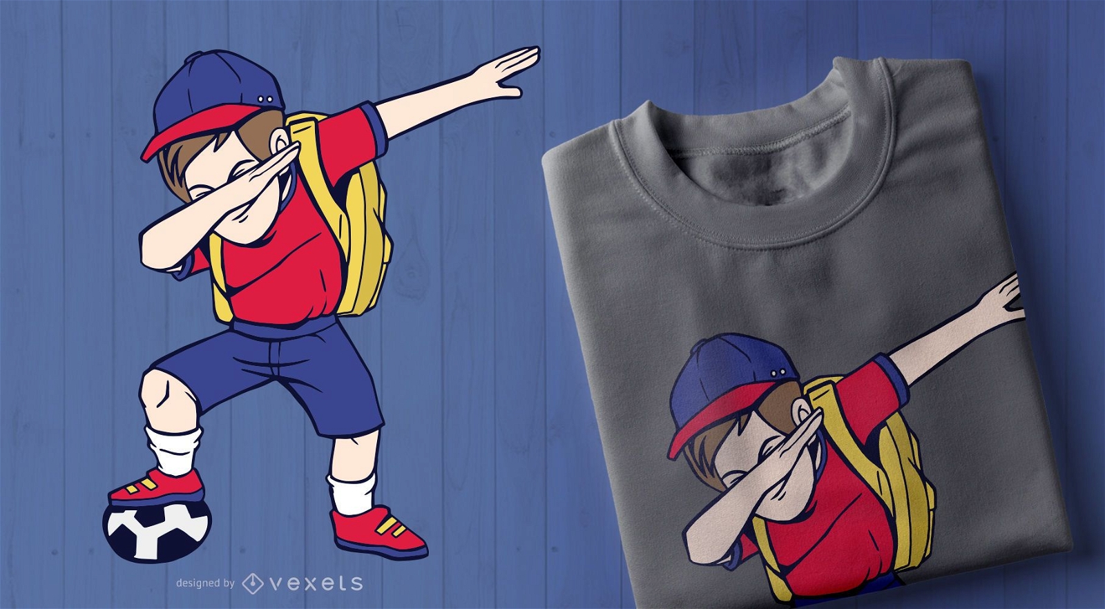 Fu?ball Kid Tupfen T-Shirt Design
