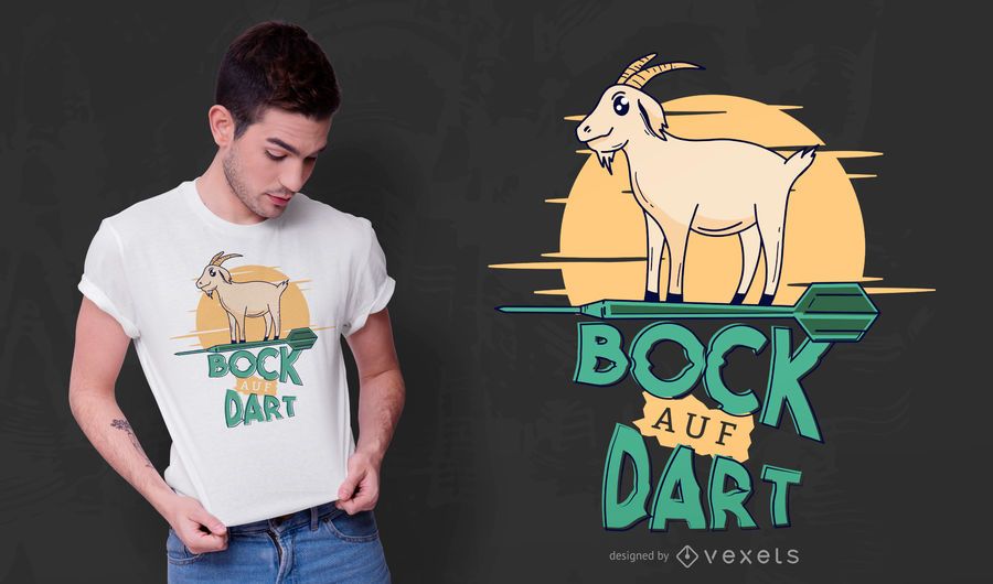 Diseño de camiseta alemana de cabra dardo. Diseño de camiseta alemana de cabra dardo.