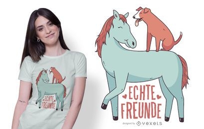 Dog and horse t-shirt design