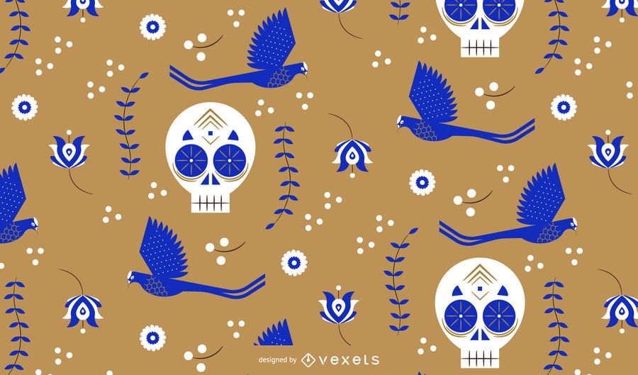 Diseño de patrón de calaveras de cinco de mayo Diseño de patrón de calaveras de cinco de mayo