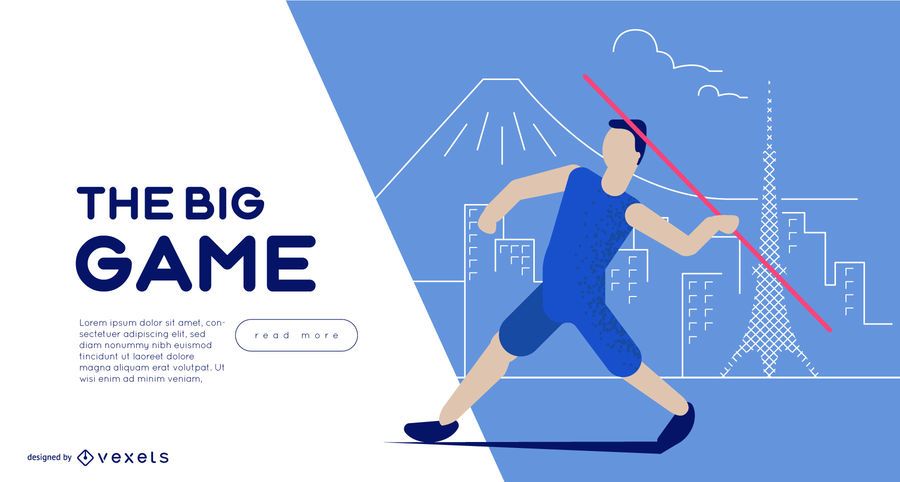 Olympic Games Javelin Throw Web Slider Template Olympic Games Javelin Throw Web Slider Template
