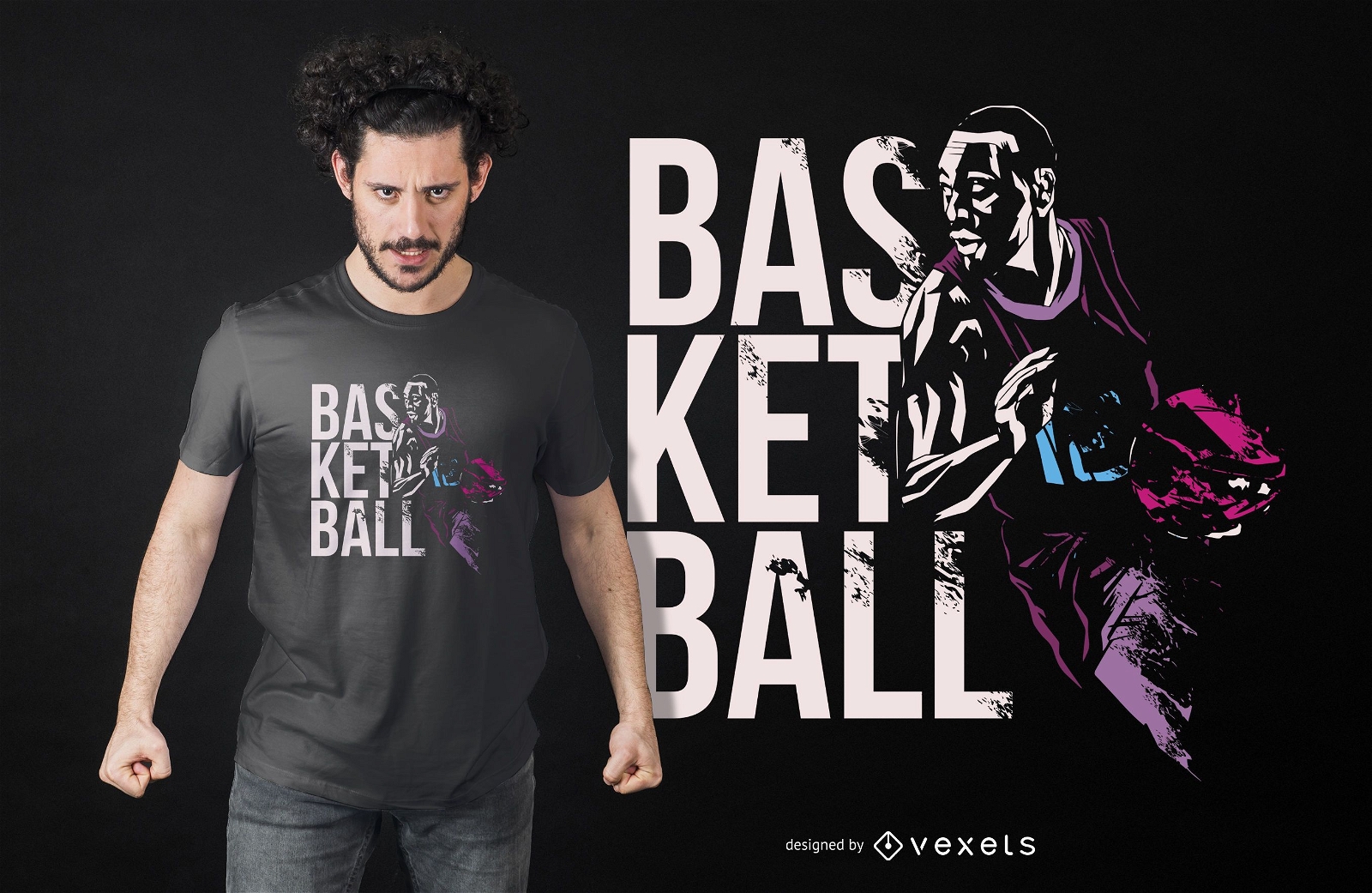 Diseño de camiseta de baloncesto Grunge Quote