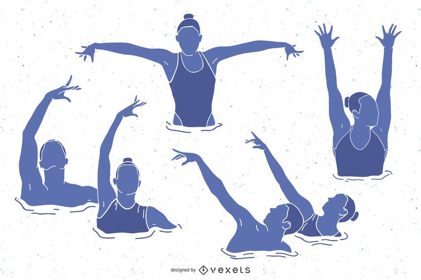 Synchronschwimmen Menschen Silhouette Pack Synchronschwimmen Menschen Silhouette Pack
