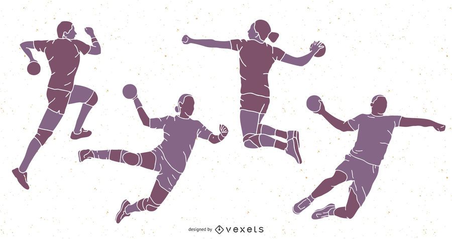 Handball Sports People Silhouette Pack Handball Sports People Silhouette Pack