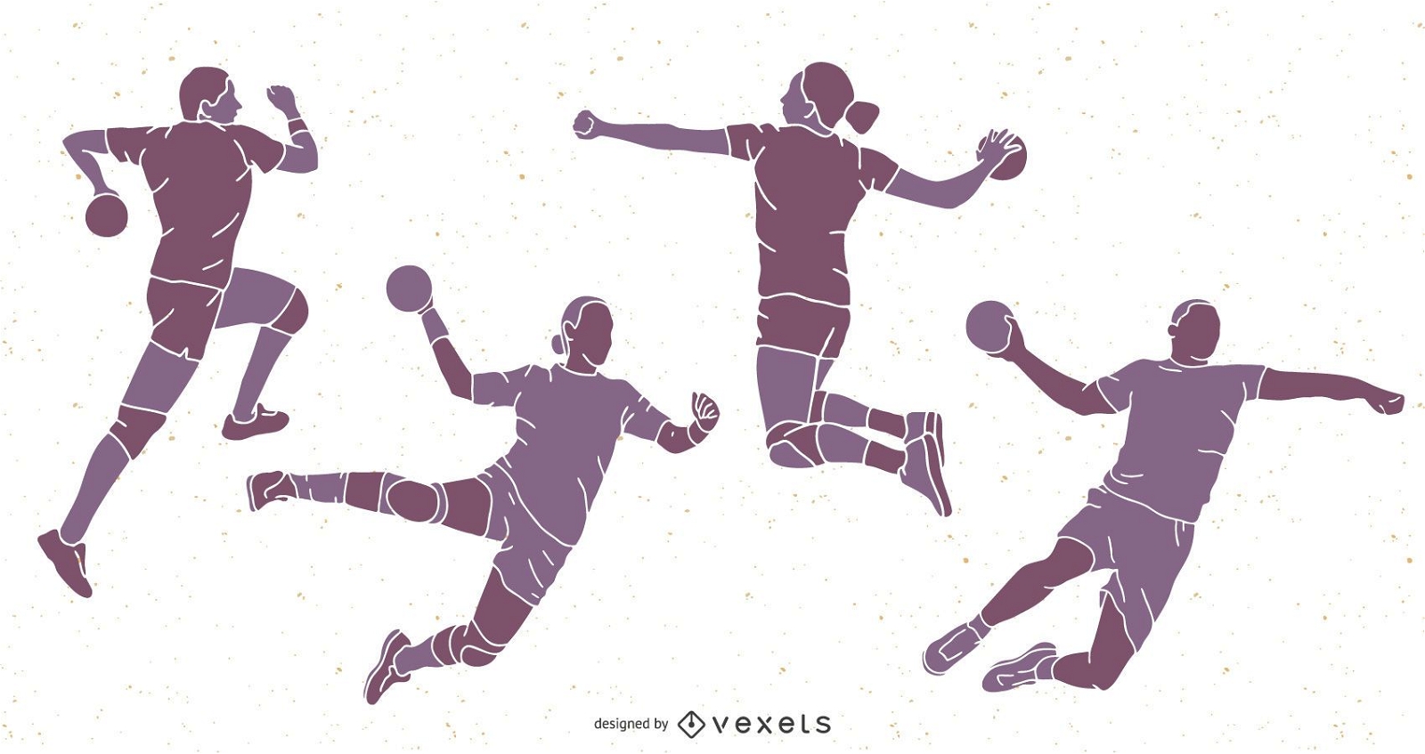 Handball-Sportler-Silhouette-Pack