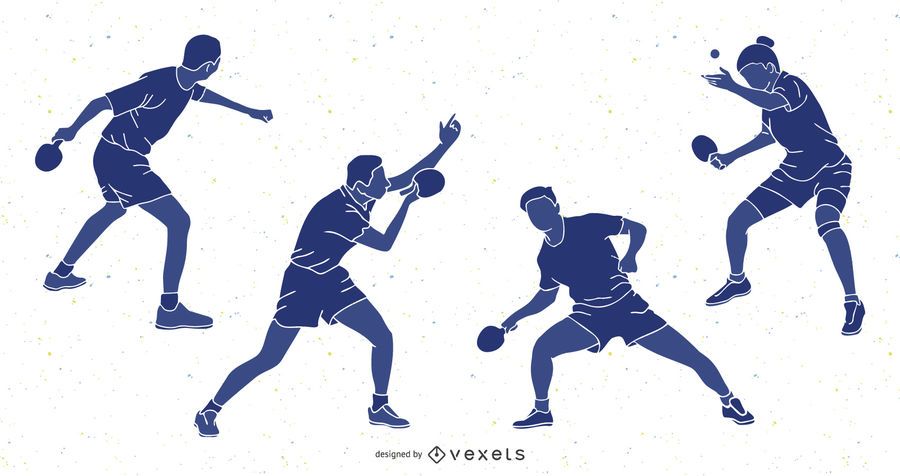 Table Tennis People Silhouette Pack Table Tennis People Silhouette Pack