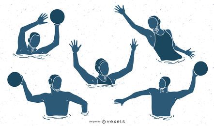 Wasserball Sportler Silhouette Pack Wasserball Sportler Silhouette Pack