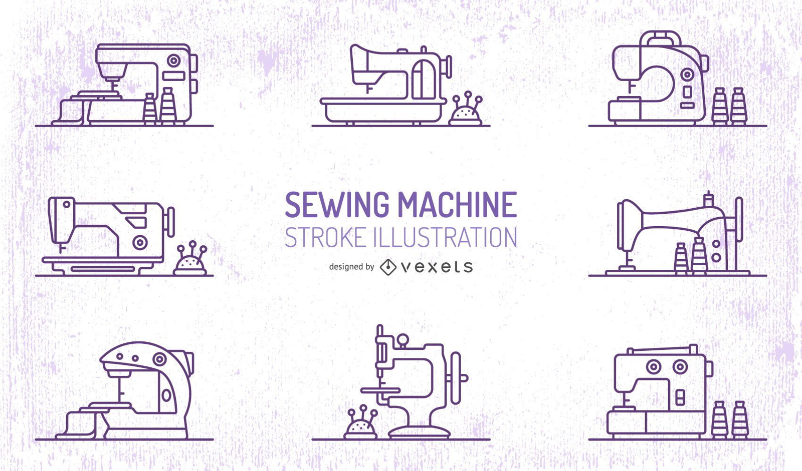 Conjunto de curso de máquinas de costura