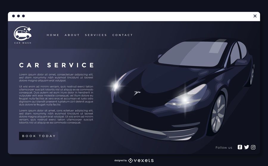 Car landing page template Car landing page template