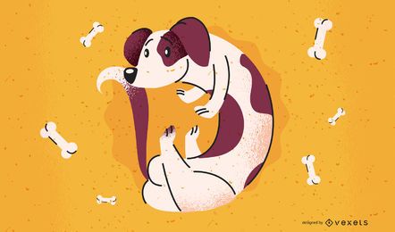 Letter D Dog Typography Design Letter D Dog Typography Design