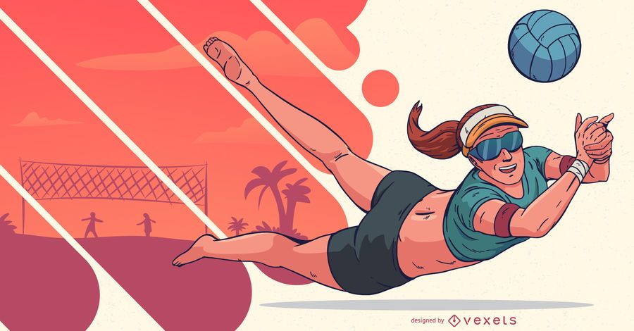 Volleyball Player Sports People Illustration Volleyball Player Sports People Illustration