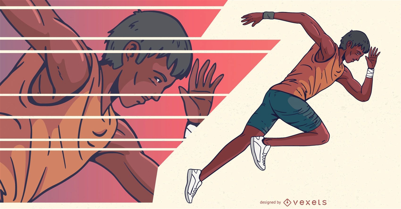 Sprinter Runner People Sports Illustration