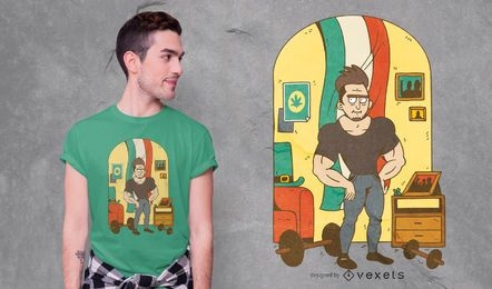 Diseño de camiseta de hombre de Irlanda