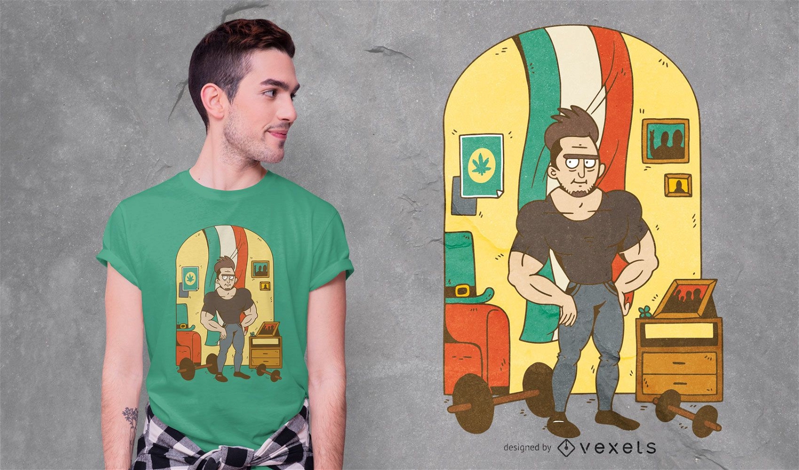 Ireland man t-shirt design