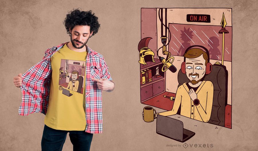 Radio man t-shirt design Radio man t-shirt design