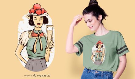 Deutsches Mädchen T-Shirt Design