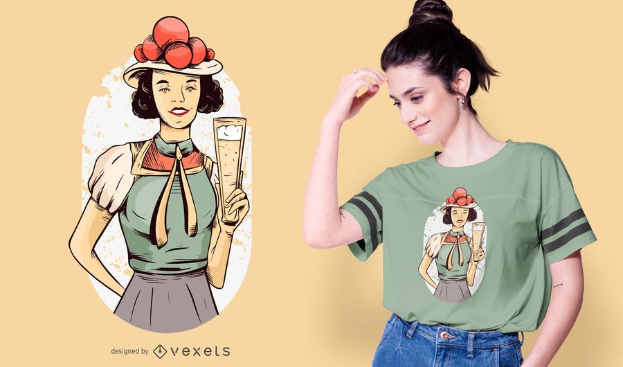 German girl t-shirt design German girl t-shirt design