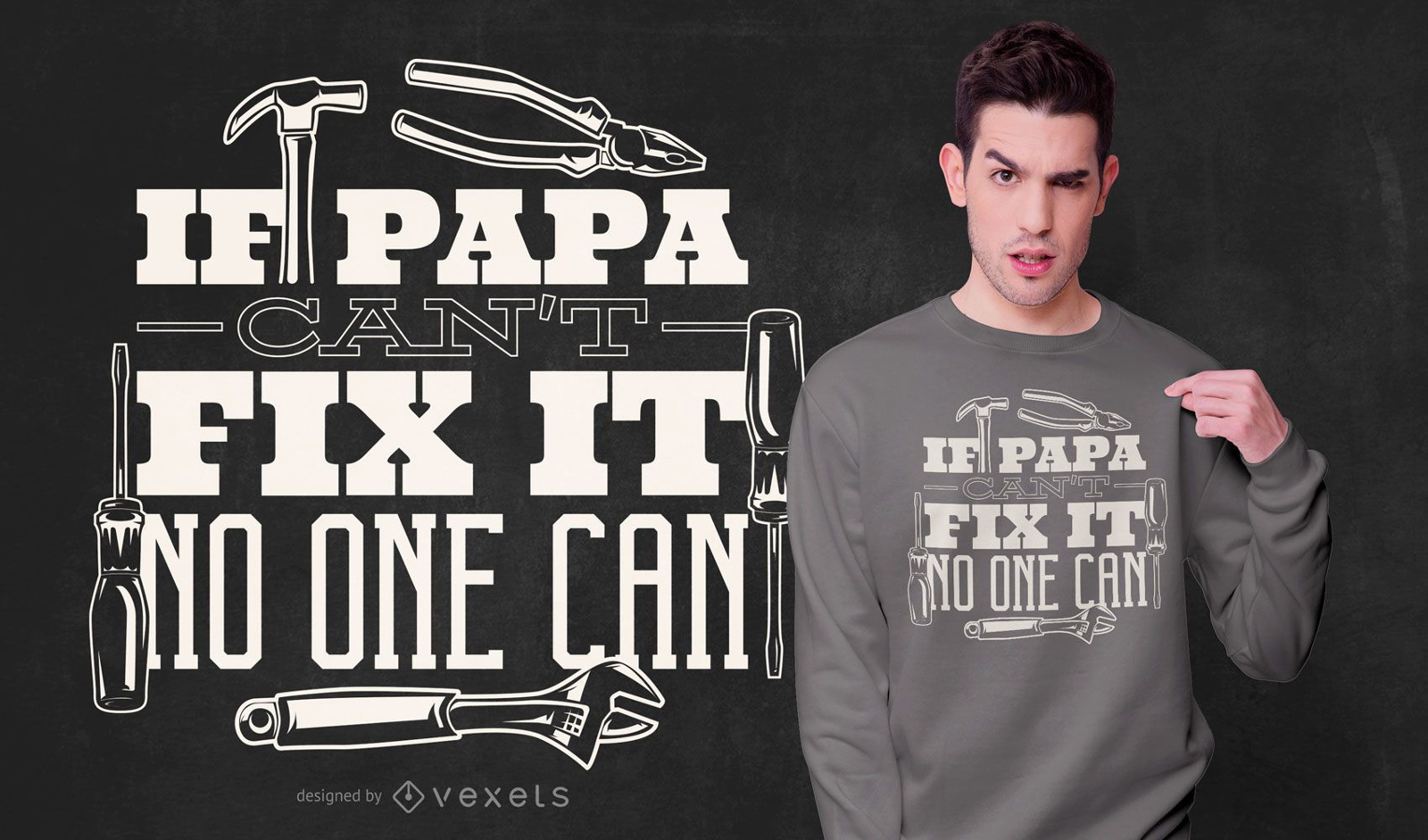Papa kann es T-Shirt Design reparieren