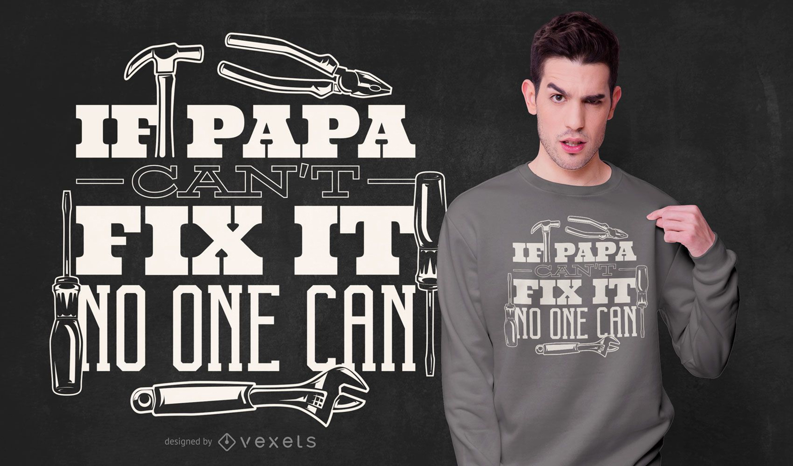 Download Papá Puede Arreglarlo Diseño De Camiseta - Descargar Vector