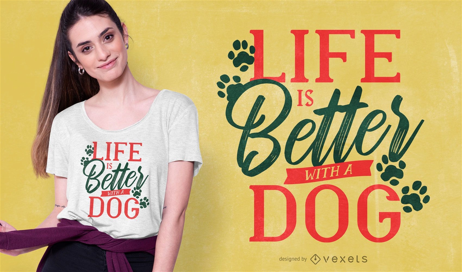 Dog Life Quote T-shirt Design