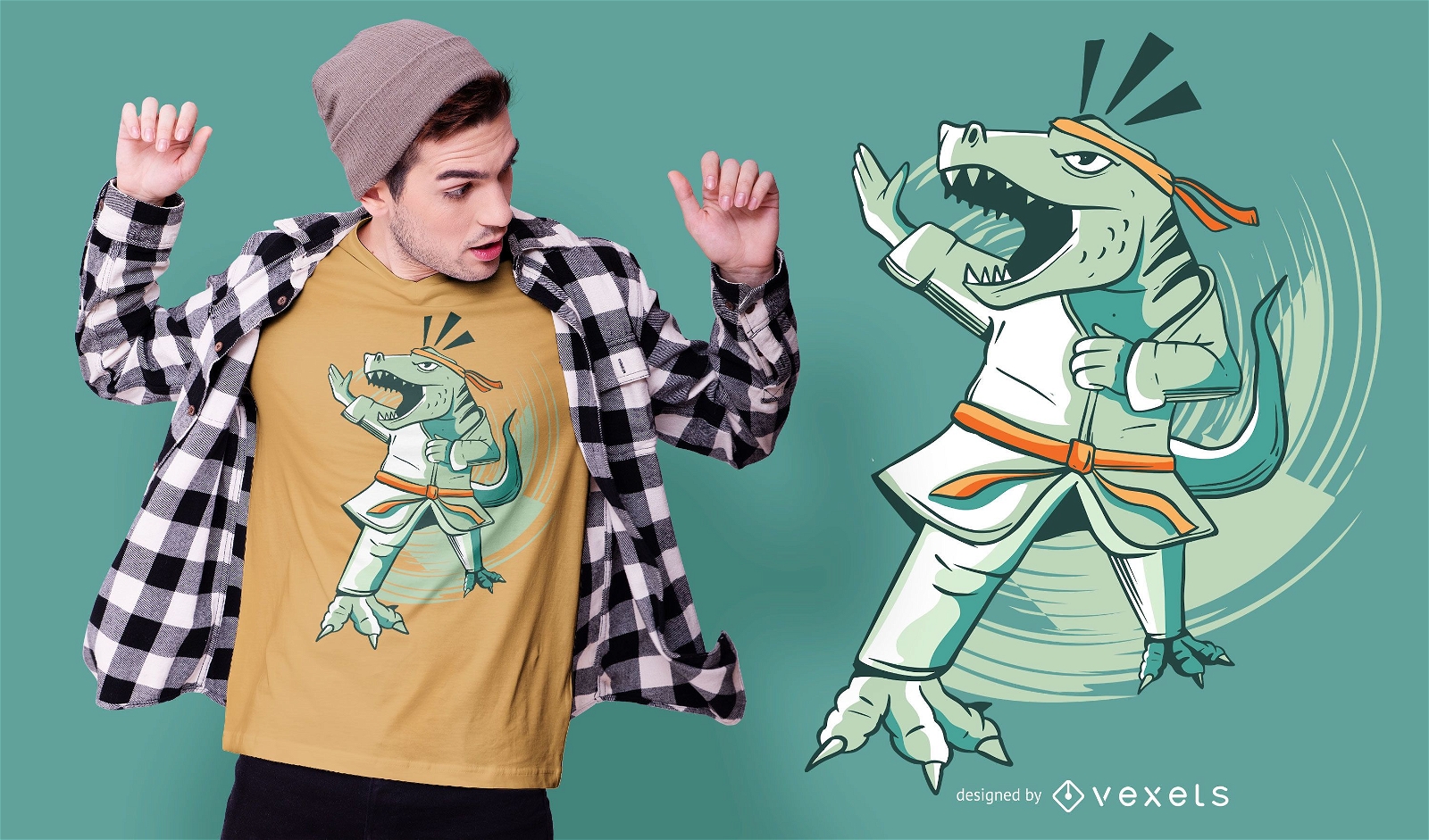 Design de camisetas de dinossauros de carat?