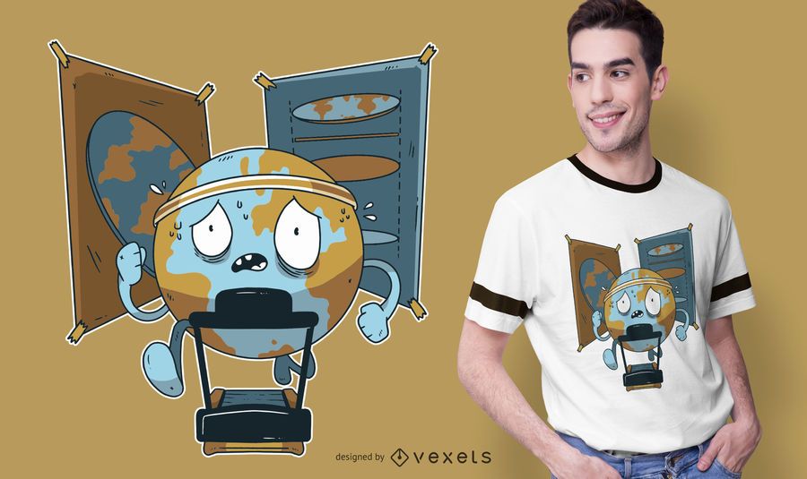 Running Flat Earth T-shirt Design Running Flat Earth T-shirt Design
