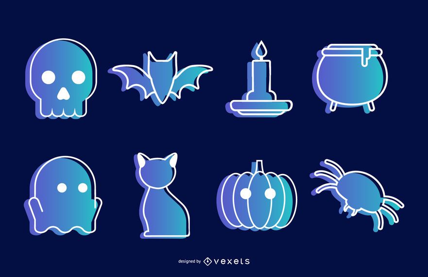 Vector iconos de Halloween Vector iconos de Halloween
