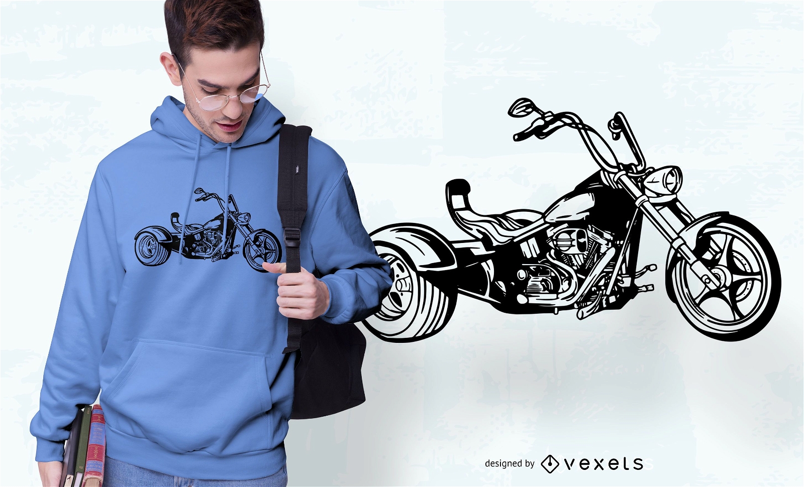 Motor trike t-shirt design