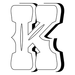 Western capital letter outline k PNG Design