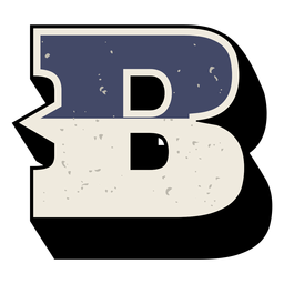 Western capital letter shaded b PNG Design