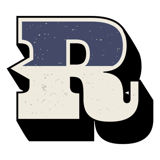 Western capital letter shaded r PNG Design