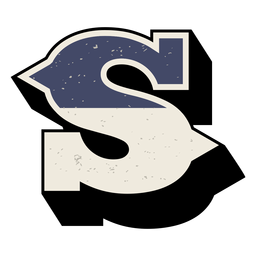 Western capital letter shaded s PNG Design