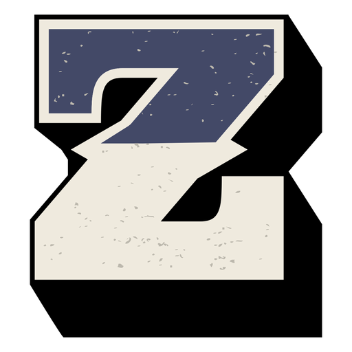 Western capital letter shaded z PNG Design