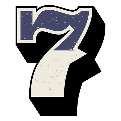Western number shaded 7 PNG Design